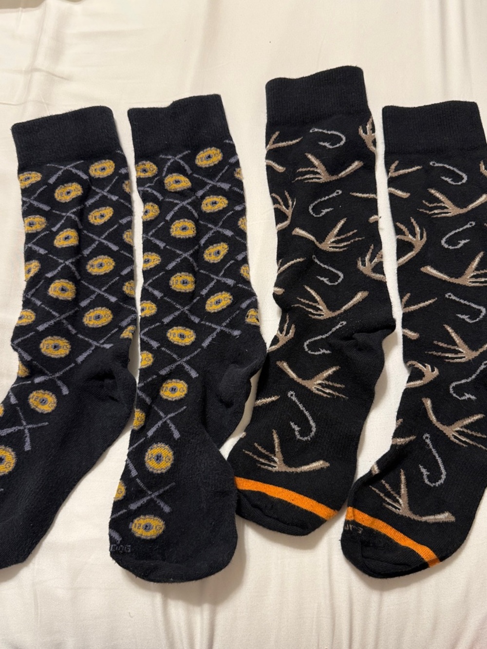 Men's Black Patterned Dress Socks — Pack of 2